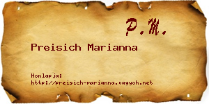 Preisich Marianna névjegykártya