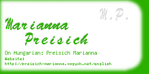 marianna preisich business card